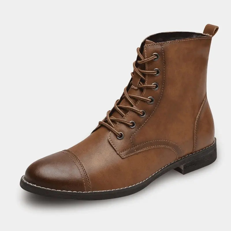 Bottes Tommy en cuir marron